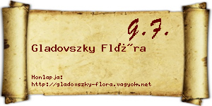 Gladovszky Flóra névjegykártya